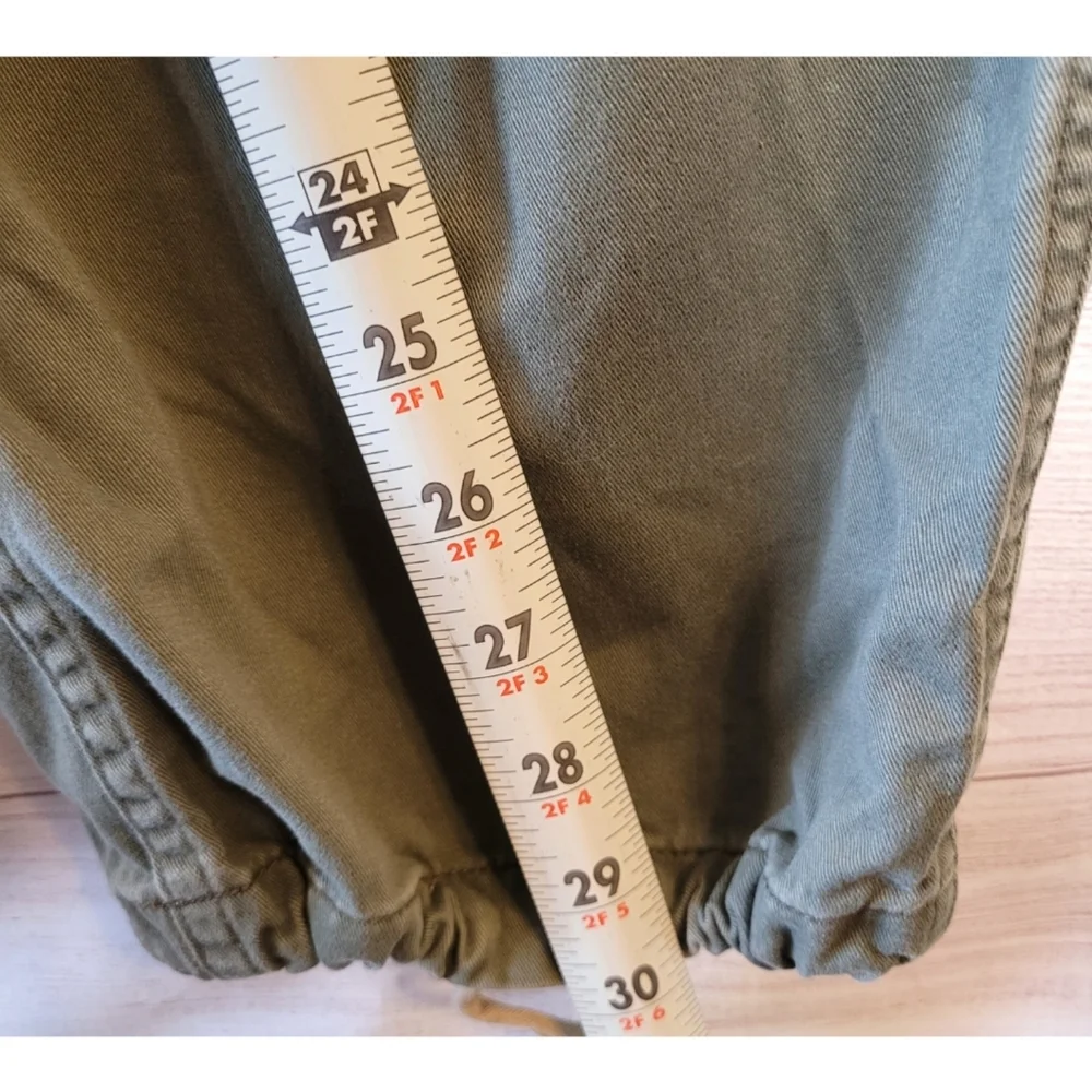 Vintage 90s Structure Men Zip Cargo Pants Utility Size M Army Green X-Marlin